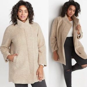 Marine Layer Stephanie Cocoon Coat in Sand Wool Blend